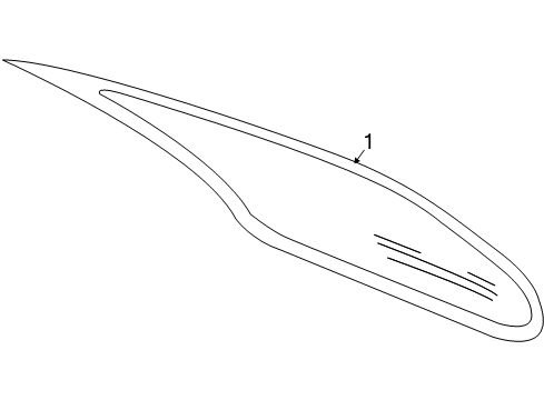 2007 Mercedes-Benz CLS63 AMG Back Glass Diagram