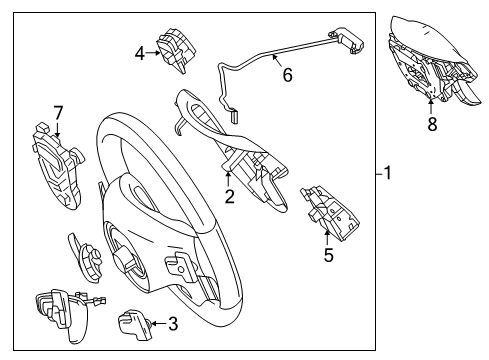 2016 Mercedes-Benz B250e Steering Column & Wheel, Steering Gear & Linkage Diagram 5