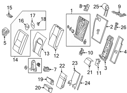 Seat Back Cover Diagram for 253-920-98-03-1B81