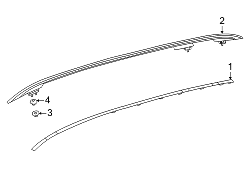 2022 Mercedes-Benz GLB250 Exterior Trim - Roof