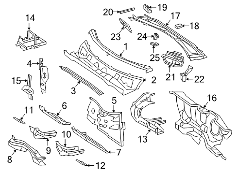 Cowl Grille Outer Seal Diagram for 177-835-05-00