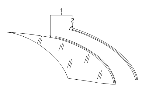 2020 Mercedes-Benz E53 AMG Back Glass Diagram 1