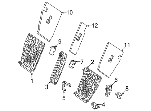 2023 Mercedes-Benz EQS 450 Rear Seat Components Diagram 4