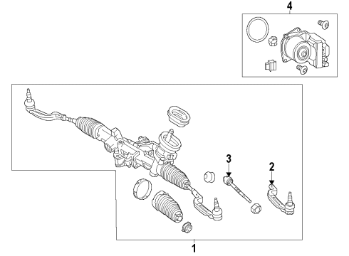 2014 Mercedes-Benz CLA250 Steering Column & Wheel, Steering Gear & Linkage Diagram 4