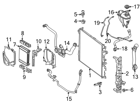 2016 Mercedes-Benz S600 Radiator & Components