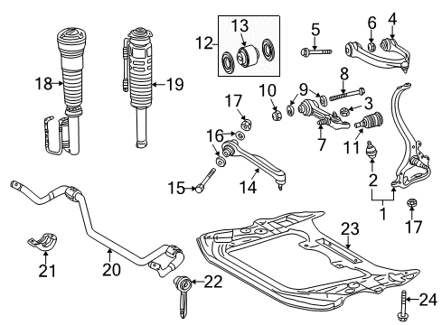 Shock Absorber Diagram for 220-320-83-13