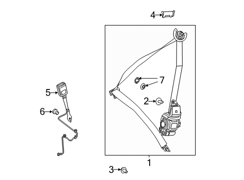 2022 Mercedes-Benz A220 Seat Belt Diagram 1