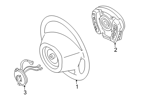 Steering Wheel Diagram for 163-460-06-03-8H72