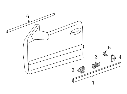 Body Side Molding Diagram for 209-690-12-82-9999