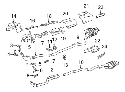 2014 Mercedes-Benz CL65 AMG Exhaust Components Diagram