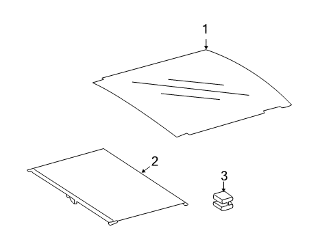 Sunshade Diagram for 164-810-00-00-7J57