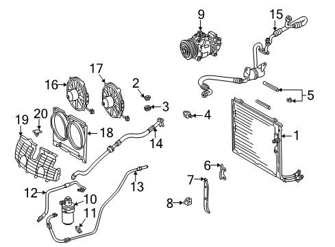 Condenser Assembly Diagram for 202-830-08-70