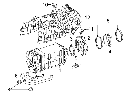 2013 Mercedes-Benz ML550 Intake Manifold Diagram