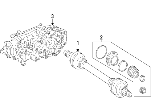 2016 Mercedes-Benz CLA250 Rear Axle Shafts & Differential Diagram