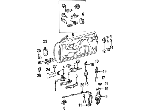 Lock Rod Diagram for 140-723-04-39