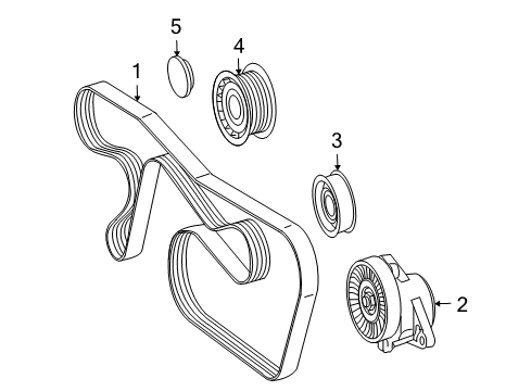 2012 Mercedes-Benz GL550 Belts & Pulleys, Cooling Diagram