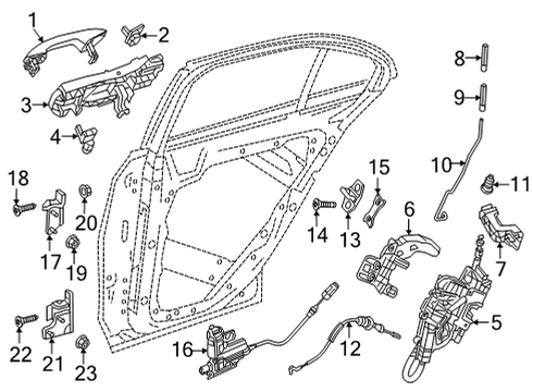 2023 Mercedes-Benz E450 Lock & Hardware Diagram 3