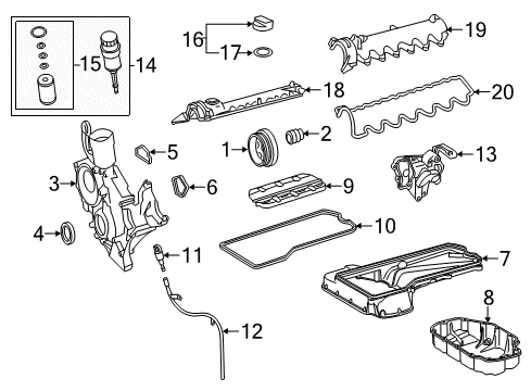 2014 Mercedes-Benz CL600 Engine Parts, Mounts, Cylinder Head & Valves, Camshaft & Timing, Oil Pan, Oil Pump, Crankshaft & Bearings, Pistons, Rings & Bearings