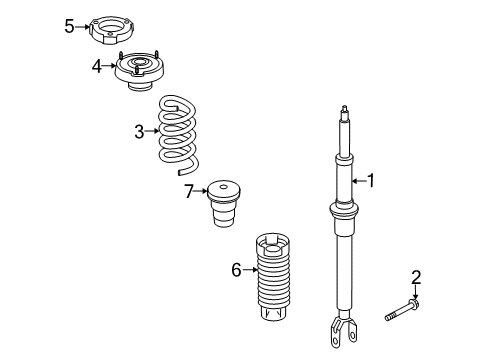 2006 Mercedes-Benz CLS500 Shocks & Components - Front Diagram 2