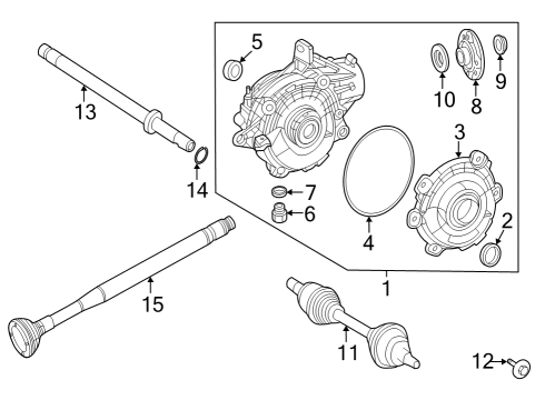 Drive Shaft Diagram for 232-410-05-00