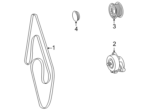 2005 Mercedes-Benz ML350 Belts & Pulleys, Maintenance Diagram