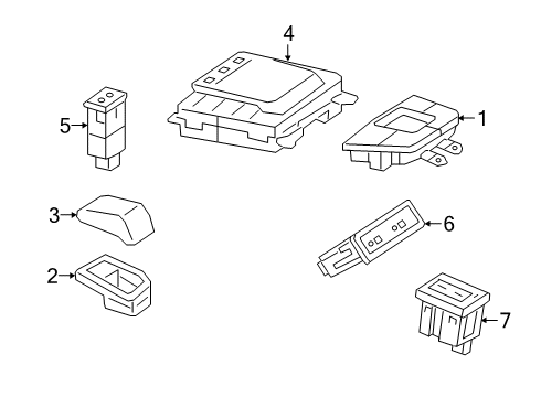 2019 Mercedes-Benz A220 Center Console Diagram 2