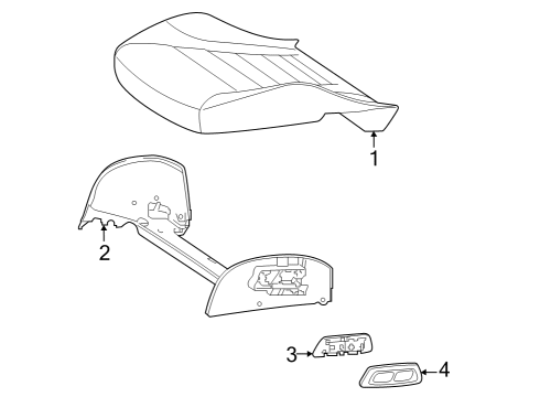 2019 Mercedes-Benz GLC63 AMG S Passenger Seat Components Diagram 2