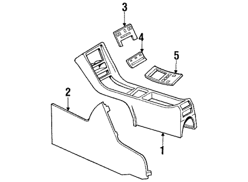 Console Housing Diagram for 126-680-14-50-9045