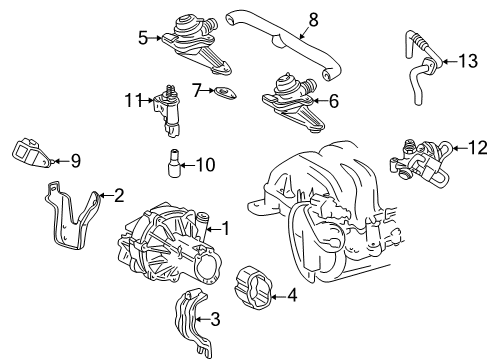 1999 Mercedes-Benz C280 EGR System, Emission Diagram