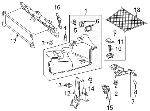 2020 Mercedes-Benz E53 AMG Interior Trim - Rear Body Diagram 2