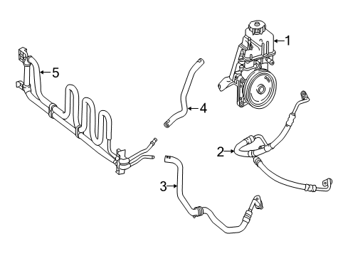 2016 Mercedes-Benz SLK350 P/S Pump & Hoses, Steering Gear & Linkage Diagram 2