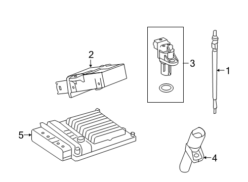 2022 Mercedes-Benz Sprinter 3500XD Ignition System - Diesel Components Diagram 2