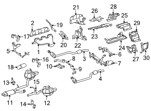 Muffler & Pipe Mount Bracket Diagram for 204-490-13-37