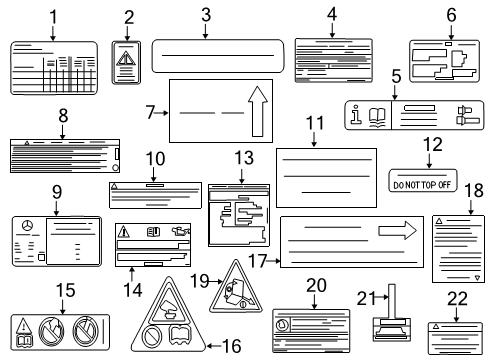 Air Bag Label Diagram for 901-584-35-17