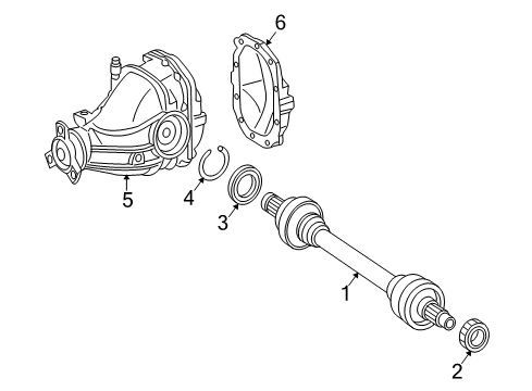 2008 Mercedes-Benz SLK350 Axle Components - Rear Diagram