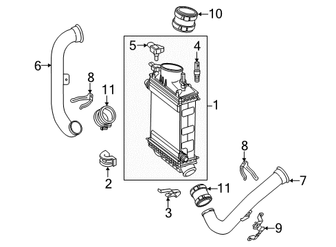 2016 Mercedes-Benz GL450 Intercooler, Cooling Diagram 1