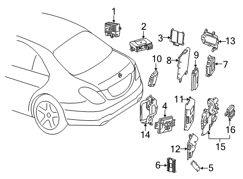 Control Module Diagram for 000-900-23-09