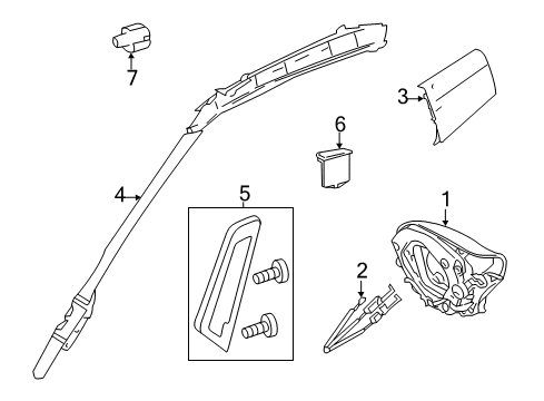 2011 Mercedes-Benz Sprinter 2500 Air Bag Components Diagram