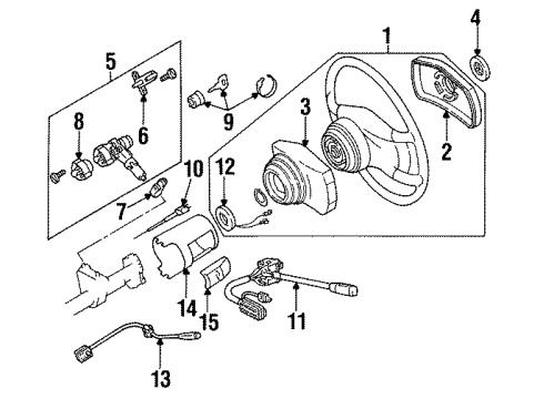 Ignition Lock Diagram for 126-462-07-30