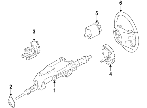 Steering Wheel Diagram for 164-460-80-03-9E38