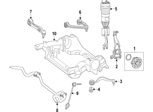 2017 Mercedes-Benz GLC43 AMG Front Suspension, Control Arm Diagram 4