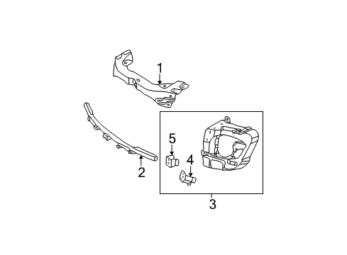 2003 Mercedes-Benz ML350 Radiator Support Diagram