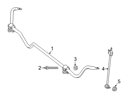 2019 Mercedes-Benz S65 AMG Stabilizer Bar & Components - Rear Diagram 2