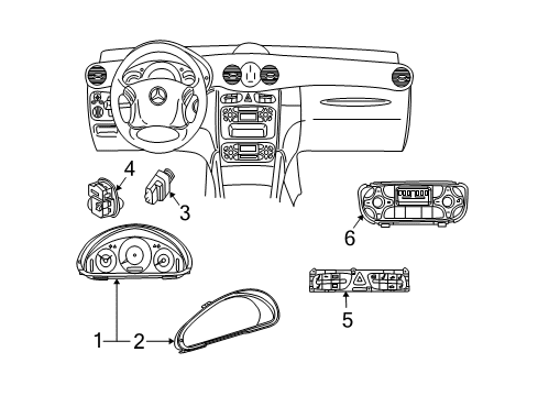 2008 Mercedes-Benz CLK63 AMG Switches Diagram 3