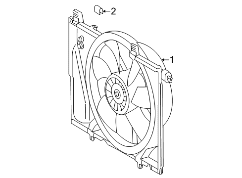 2003 Mercedes-Benz SL500 Cooling System, Radiator, Water Pump, Cooling Fan Diagram 1