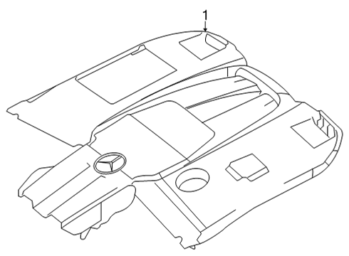 2024 Mercedes-Benz GLE63 AMG S Engine Appearance Cover Diagram 1