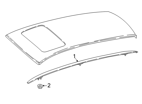 2020 Mercedes-Benz E63 AMG S Exterior Trim - Roof Diagram 3