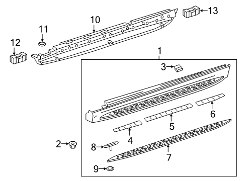 2016 Mercedes-Benz GLE350 Running Board Diagram