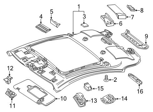 Dome Lamp Diagram for 217-906-15-00-9107