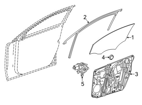 2020 Mercedes-Benz GLA250 Front Door Diagram 1